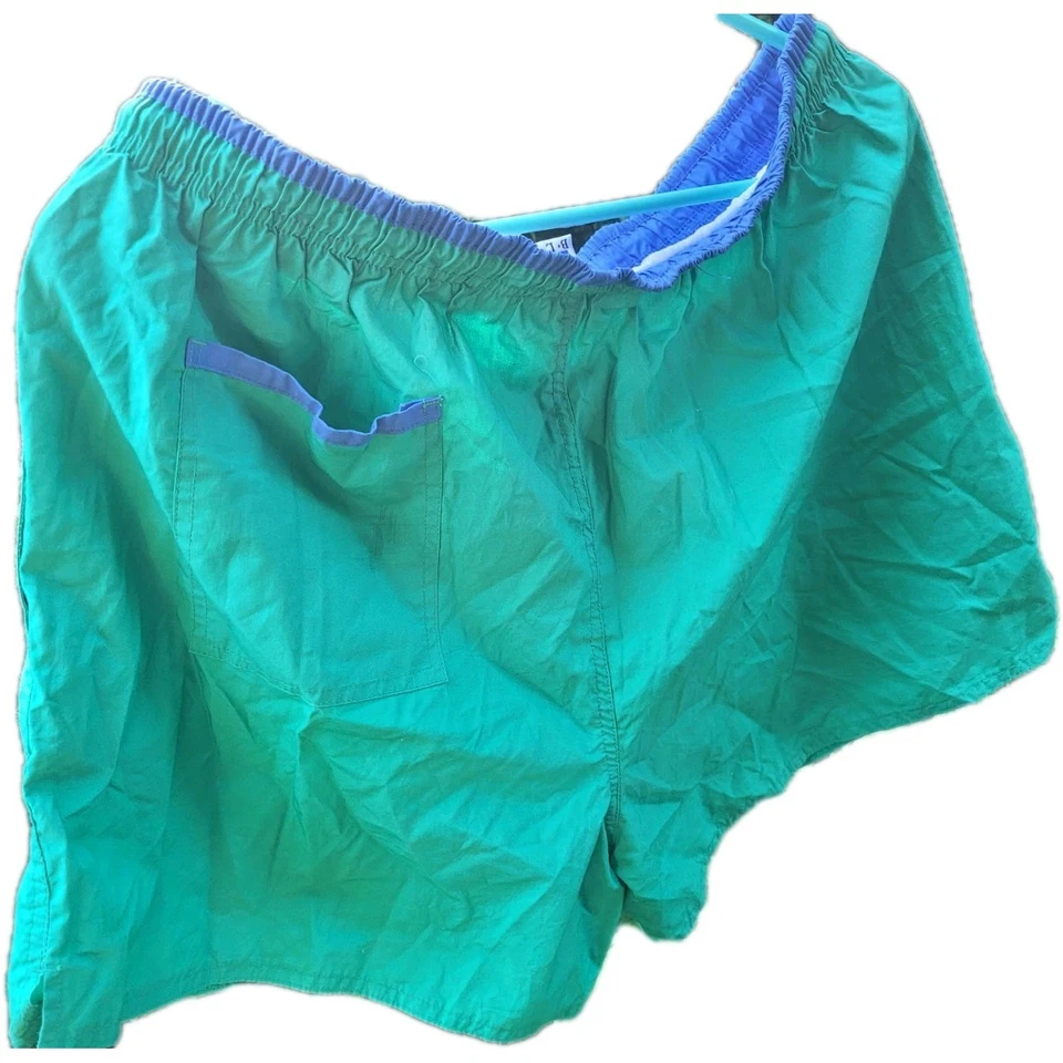 Vintage 80-90s Newport Lined Swim Suit Trunks Surf Shorts XL NOS NWT Colorblock  - Image 3 of 4