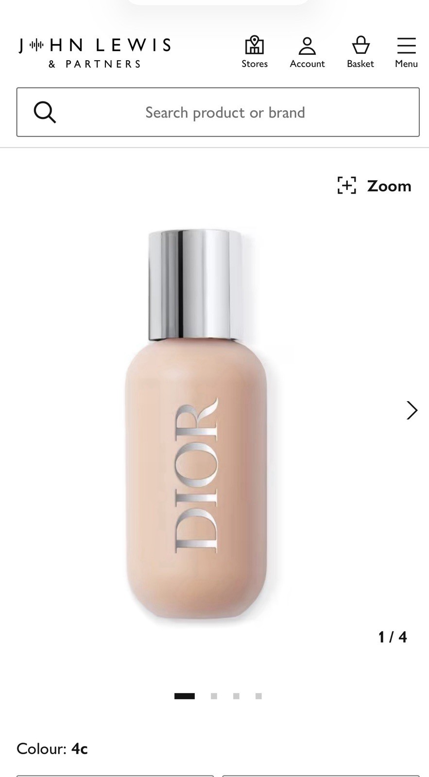 Dior Backstage Foundation 4C