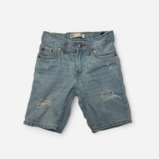 Levi  s 511 Slim Kids Denim Shorts Size 5 Light Wash Distressed