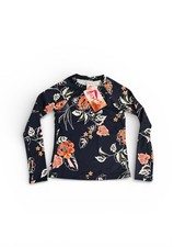 NWT Kanu Surf Girls Rashguard Long Sleeve Swim Shirt Floral Sz 8