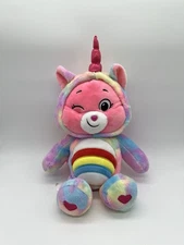 Care Bear 12” Cheer Bear Dressed as Unicorn 2021 Hoodie Pink Plush Toy
