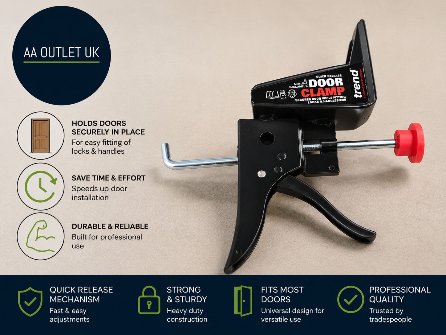 Trend Quick Release Door Clamp Stand Efficient Door Installation & Maintenance