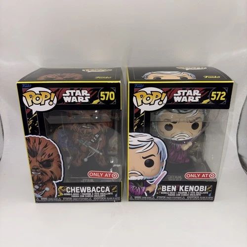 Funko Pop! Vinyl: Star Wars - Chewbacca & Ben Kenobi - Target Excl. #570 & #572