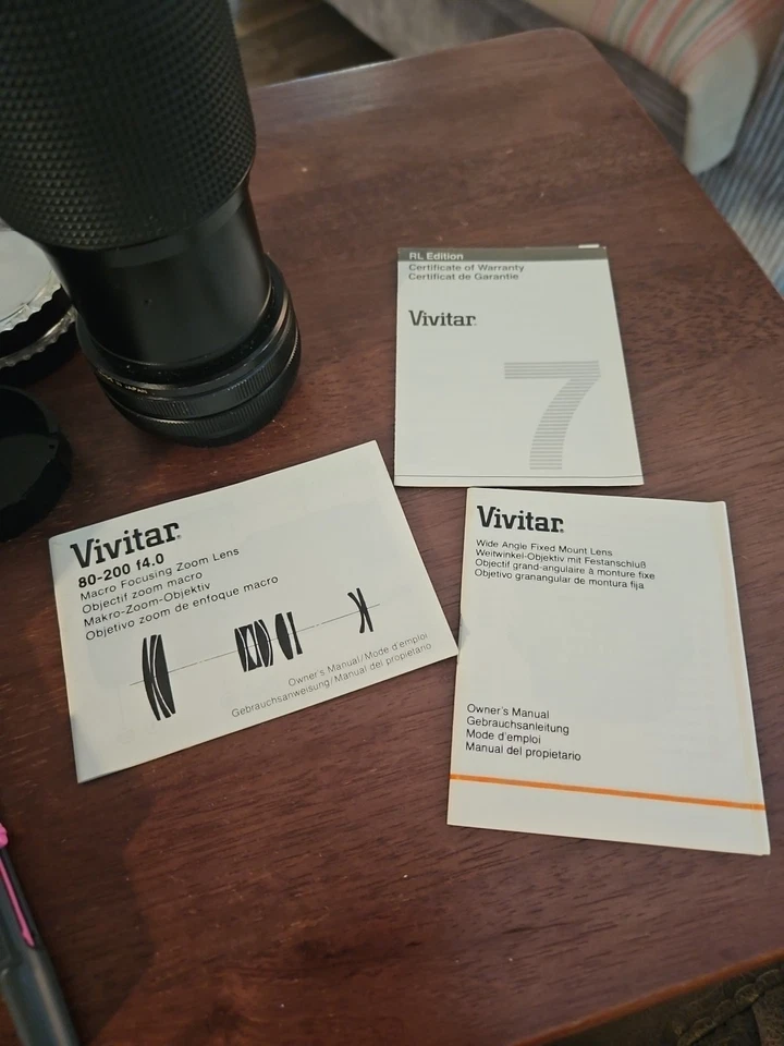 Vivitar RL Edition 28mm Close Focus & 80-200 Macro Focus Lens Lenses Canon Mount - Image 2 of 4