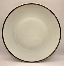 Bohemia Czechoslovakia Porcelain White Plate Silver Rim Diamter 24 cm Round