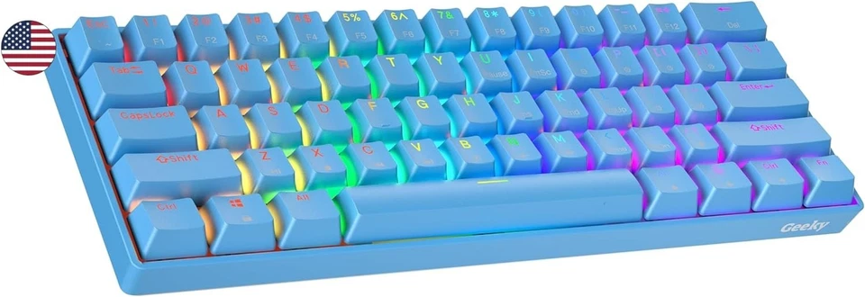Gaming-Ready GK61 60% Keyboard - 61 Keys, RGB Backlighting & Speed Switches - Image 3 of 4