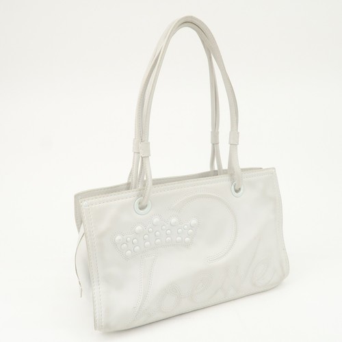 LOEWE Anagram Logo Leder Shopper Beuteltasche Tasche Schultertasche weiß authentisch gebraucht kostenloser Versand - Bild 4 von 24
