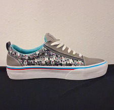 Size 8.5 BOBS from Skechers Women s Low Top Lace-Up Dog/Cat Print Sneaker