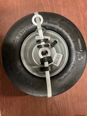 MARASTAR 202402 Lawn Mower Tire&Wheel Assembly 11X4.00-5 Smooth B151