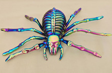Halloween Iridescent Plastic Skeleton Spider Tarantula 10"