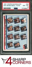 1991 HOOPS McDONALD'S #62 MICHAEL JORDAN USA BASKETBALL TEAM PSA 8