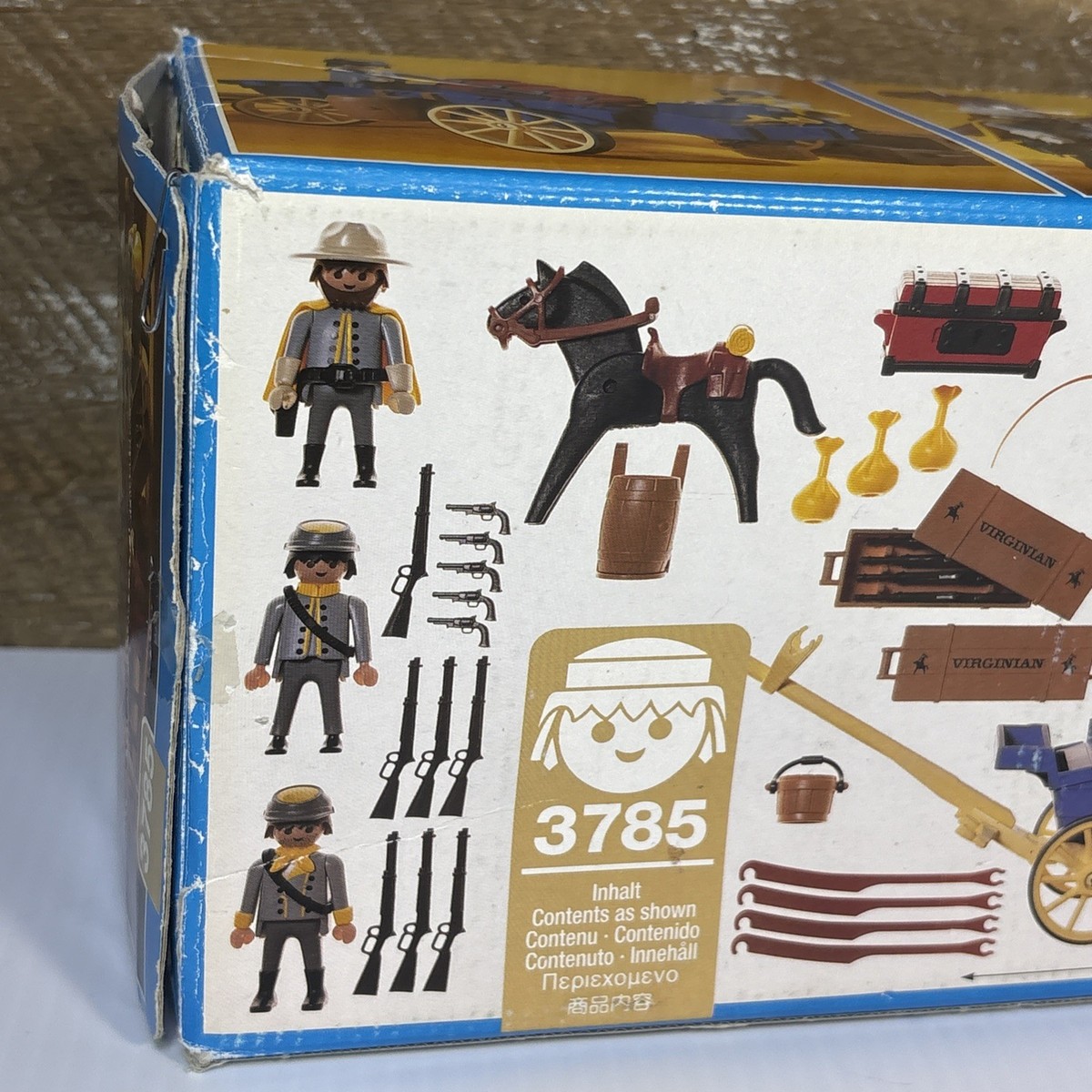 Playmobil 3785 西部開拓時代セット Playmobil 3785 Virginia Mountain Boys Covered Wagon Horses 1