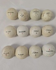 VINTAGE OLD USED GOLF BALLS LOT OF 12