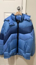 Coach Mens XL Blue Colorblock Hooded Puffer J...