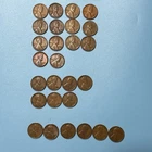 1950 P, D & S Lincoln Wheat Penny Coin  27 Piece lot
