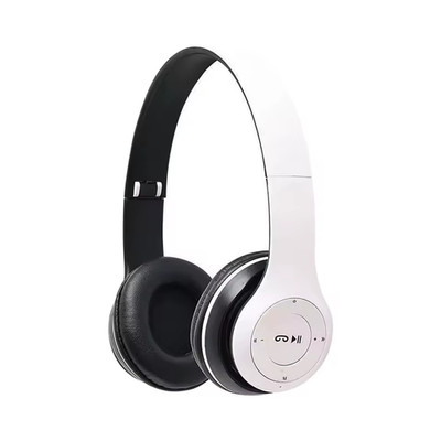 Bluetooth Headphones Wireless Over Ear Foldable 48H Battery FM Radio SD Card P47