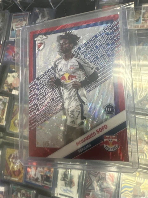 2025 Topps Chrome MLS Mohammed Sofo Red RC SSP New York Red Bulls