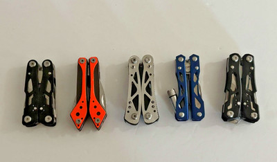 [LOT OF 5] Mini Generic Multi-Tools Pliers Folding Camping Survival