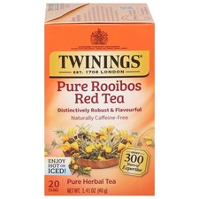 Twinings of London Pure Rooibos Herbal Red Tea 20 Count Pack 1 ,