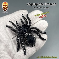 1 Brosche Strass Vogelspinne groß - Anhänge...