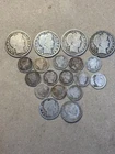 $3.80 face value barber silver coinage mixed dates rare old coins