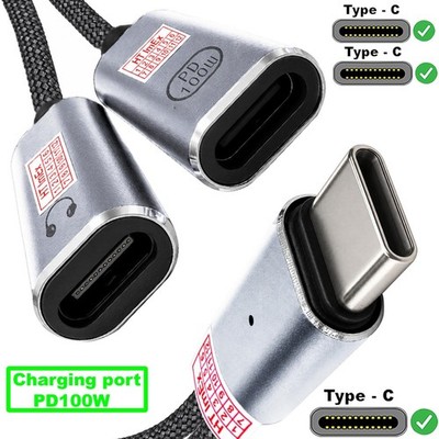 Adapter Splitter USB-C (stecker) auf 2x USB-C (Buchse) Kopfhörer + Laden PD 100W