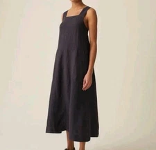 Toast 100% Linen Sundress In Ground Coffee Size Small