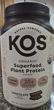 KOS Organic Superfood Plant Protein Powder, Chocolate, 2.4 lbs 1,092 g