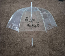 Clear Umbrella's for Rain, Large Bubble Love is in the Air , Wedding, Prom