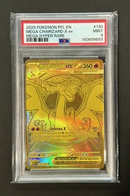 2025 MEGA CHARIZARD X EX HYPER RARE GOLD PHANTASMAL FLAMES POKEMON