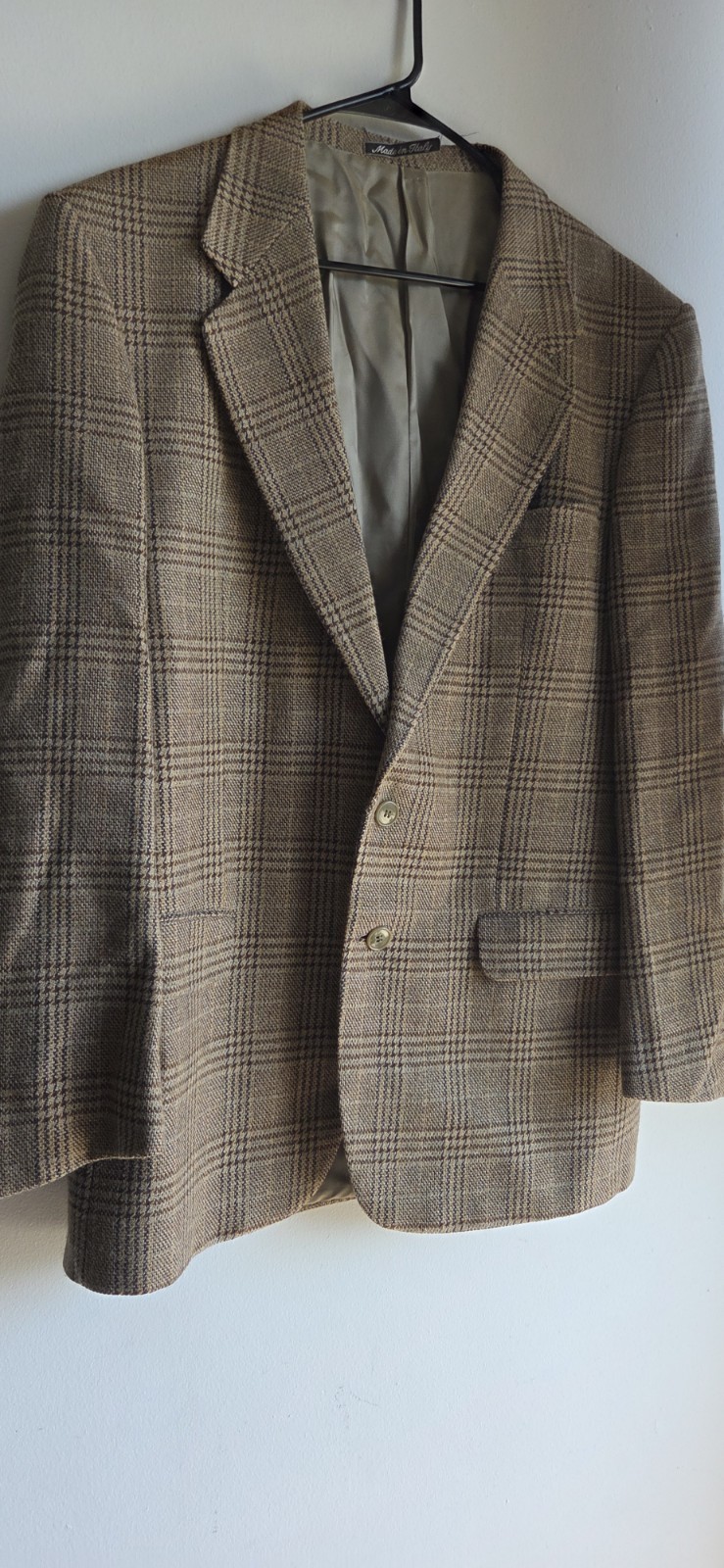 Vintage Christian Dior Monsieur Brown Plaid Sport Coat Blazer 50 R image 2