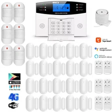 E27 WiFi+US 4G Wireless Smart Home Security Alarm System+Alexa+Google+TUYA APP