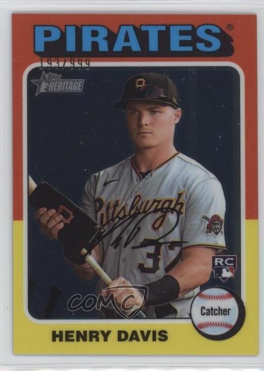 2024 Topps Heritage Chrome 193/999 Henry Davis #415 Rookie RC 0r4