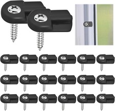 20 Pack PL 7906 Window Screen Clips with Screws, Flush Window Screen Holder Clip