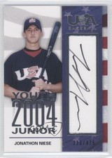 2007 USA Baseball 2004 Youth Junior Auto 380/475 Jon Niese #YJ-5 Auto 0f8