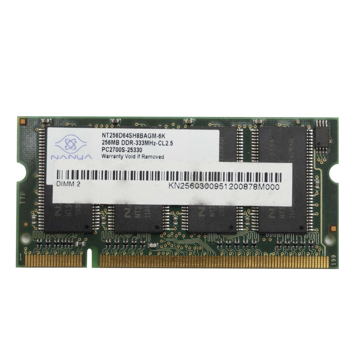 Mémoire DIMM 256 MB DDR 400 MHz PC-3200 184 Pins - Occasion Fonctionnelle - Italie