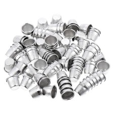 80Pcs Silver Thimbles for Hand Sewing Metal Thimble...