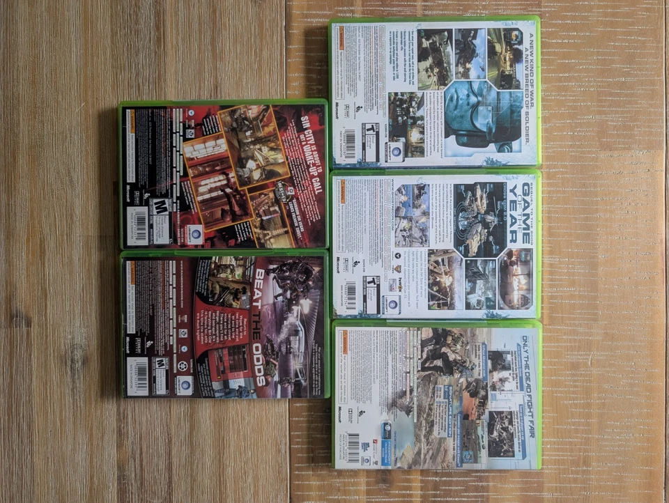 Xbox 360 Tom Clancy Ghost Recon Bundle – 5 Games NTSC – Tested & Working - Image 2 of 4