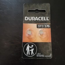377/376 Silver Oxide Button Batteries, 2 Count Pack of 1 Battery 1.5 Volt