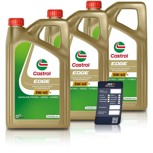 3x 5 L LITER CASTROL MOTORÖL EDGE 5W-40 M MOTOR-ÖL MOTOREN-ÖL