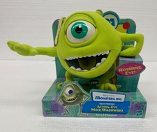 Vtg Mike Wazowski Action Eye Doll Plush Talking Monster Toy Disney Pixar Hasbro