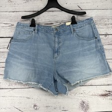 Women s High Rise 90 s Cutoff Jeans Shorts- Universal Thread Light Blue Size 20