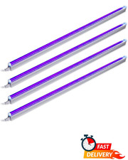 4 Pack 4FT UV LED Black Light Bar 22W T5 Integrated Fixture On Off Switch Lamp