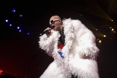 Singer Pascal Obispo Performing Arena Geneva Switzerland December - Old Photo