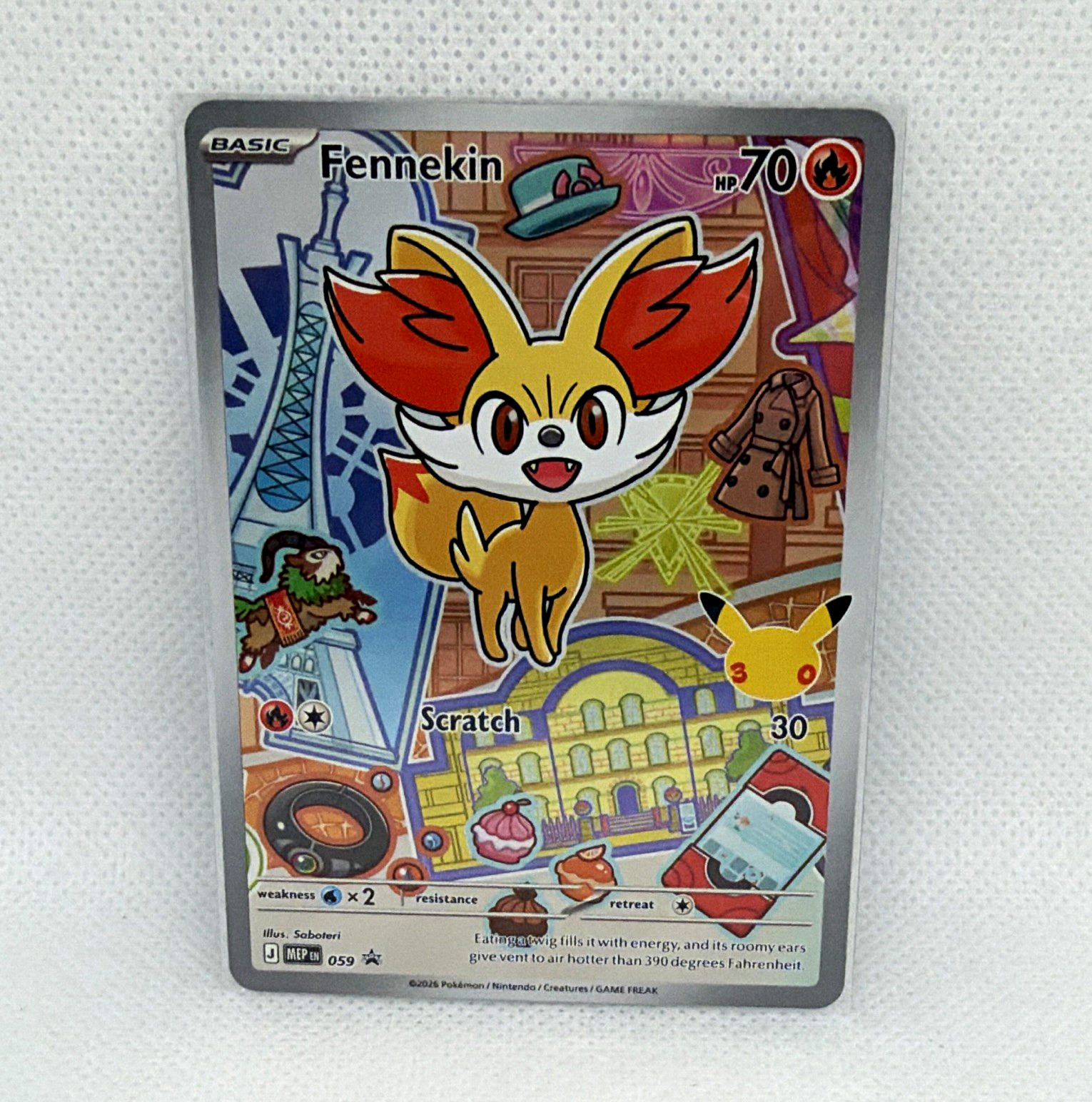 Fennekin 059 Me: Mega Evolution Promo Holo Promo Basic Fire 70 HP