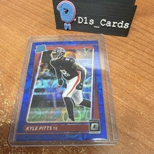 2021 Panini Donruss Optic Kyle Pitts Rated Rookie Blue Scope Prizm #211 Falcons