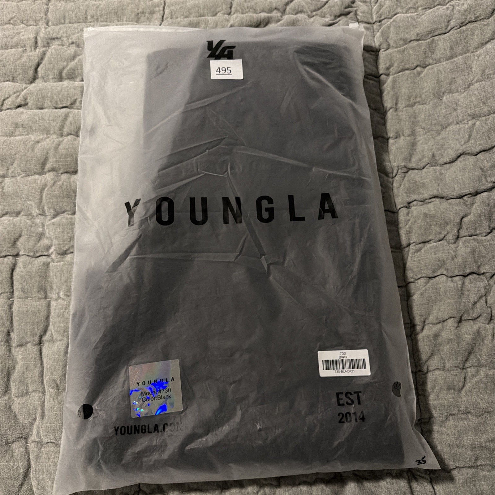 YoungLA Mens Scuba Sweatpants Size Medium Oversized Black Drawstring Pockets NWT