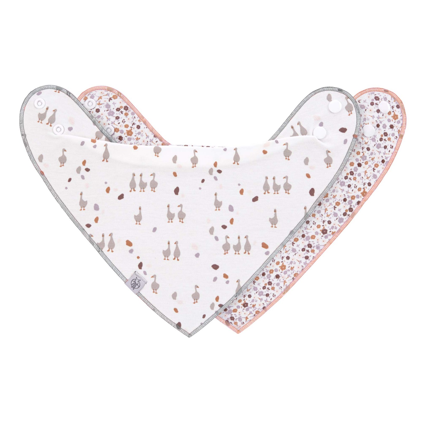 Baby bandana col bénitier Tiny Farmer Goose en coton premium coloris lilac ash