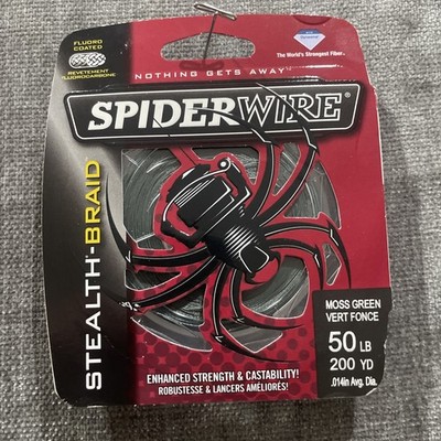 PureFishing 1374602 SCS50G-200 Spiderwire Stealth Braid Line 200 Yd 50Lb (H)