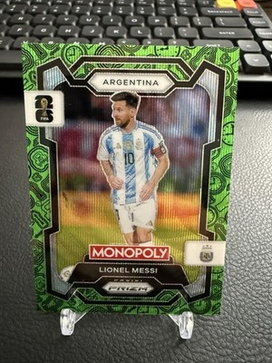 2026 Panini Prizm Monopoly Lionel Messi Green Wave FIFA World Cup #1 Argentina